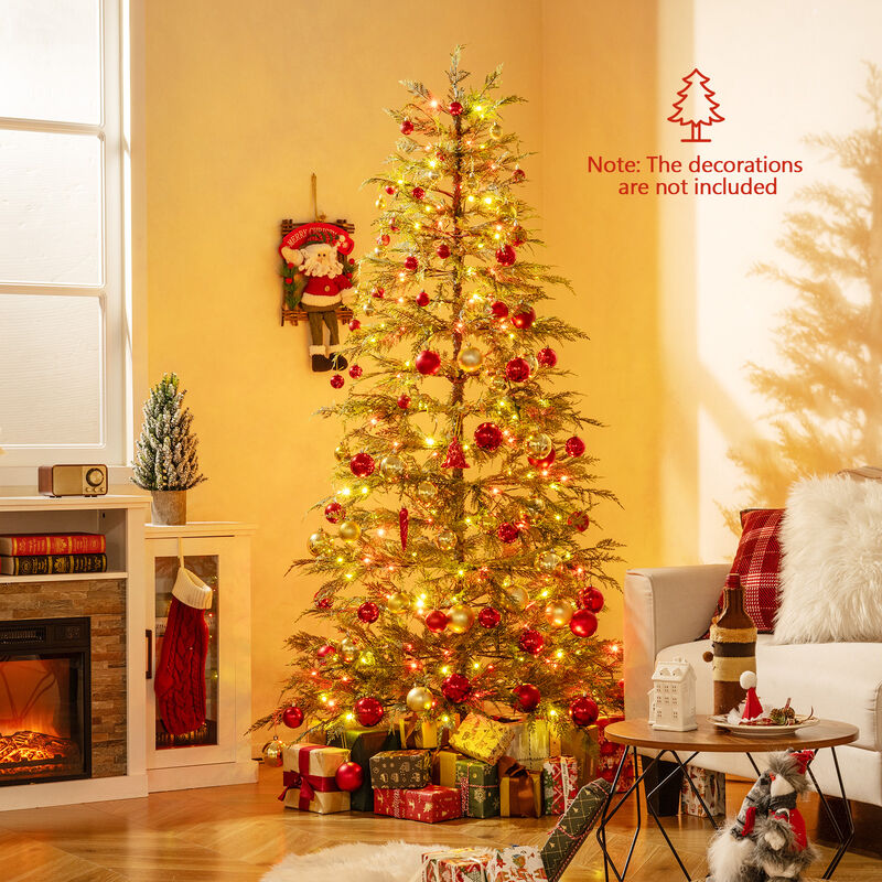 Holiday Artificial Christmas Tree with Colorful LED Lights and Branch Tips image number 1