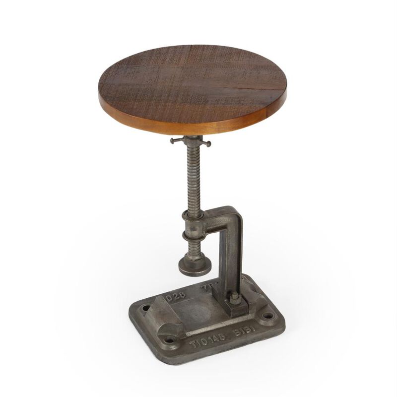 Butler Specialty Company Ellis Adjustable Pedestal Side table, Multi-Color