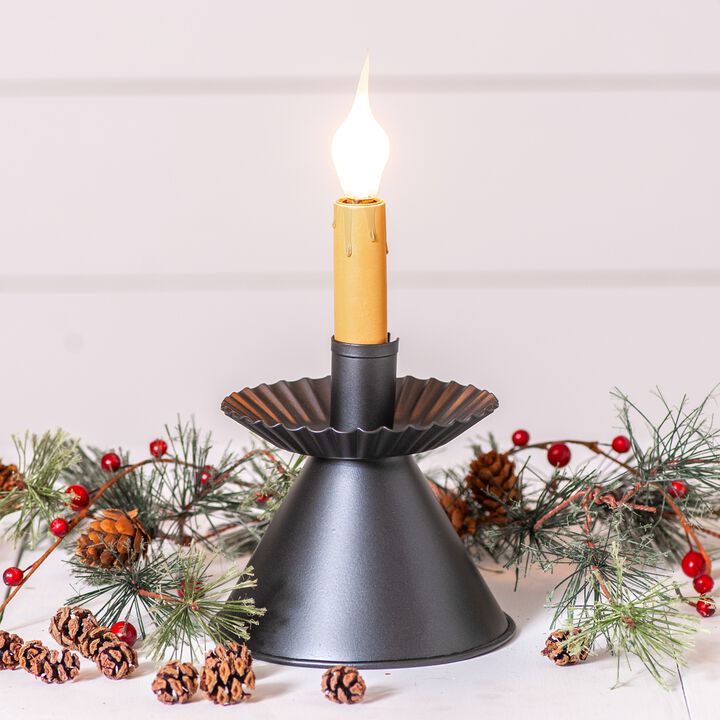 Smokey Black Cone Accent Table Lamp 725in Indoor Corded Light E12 Socket