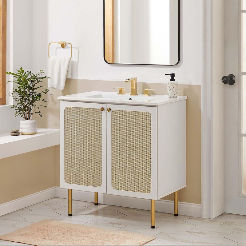Modway Chaucer 30&rdquo; Bathroom Vanity Cabinet in White (Sink Basin Not Included), 30 Inches image number 1