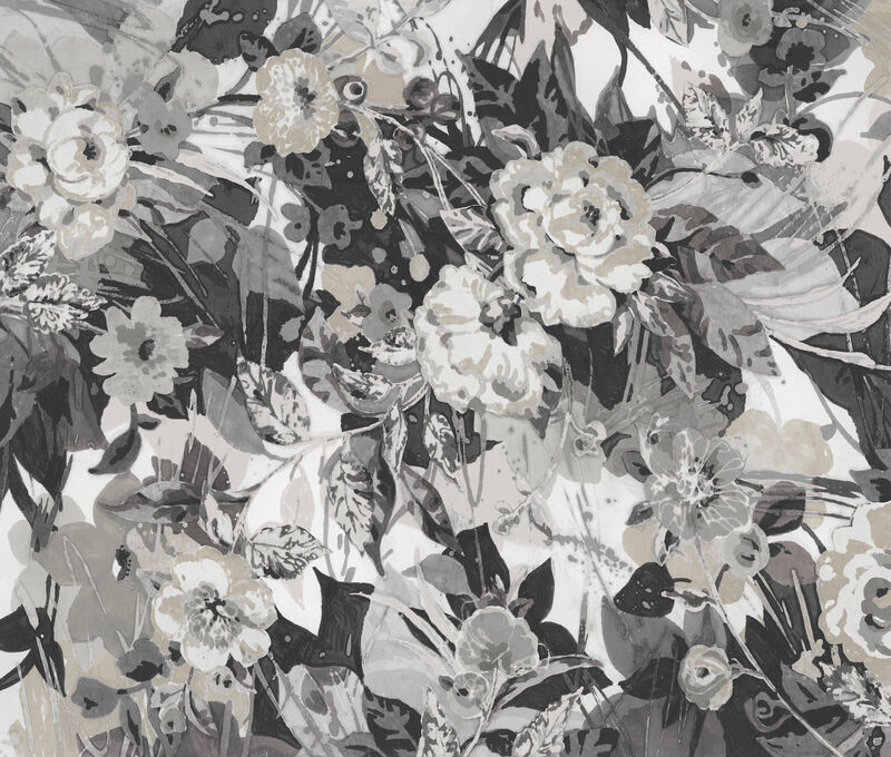 Pop Floral Neutral Wall Mural (Set of 2) image number 0