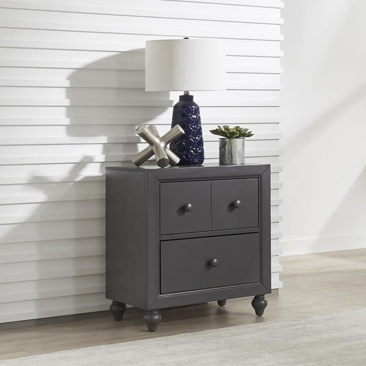 Liberty Furniture Cottage View Night Stand in Dark Gray