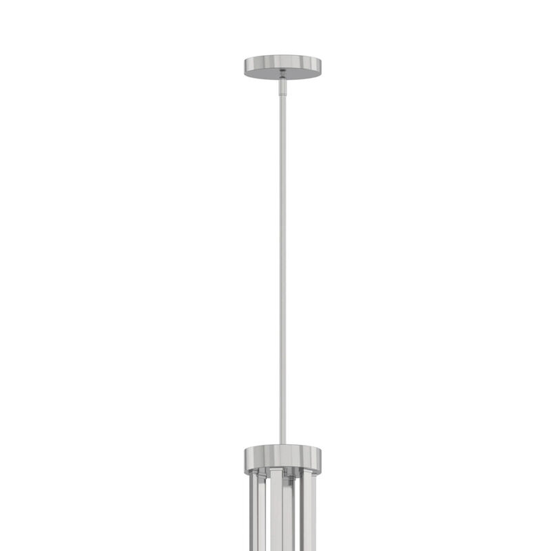 31.5" 12-Light Contemporary Polished Nickel Crystal Chandelier, Circular Ceiling Light for Living Room, Dining Room image number 2