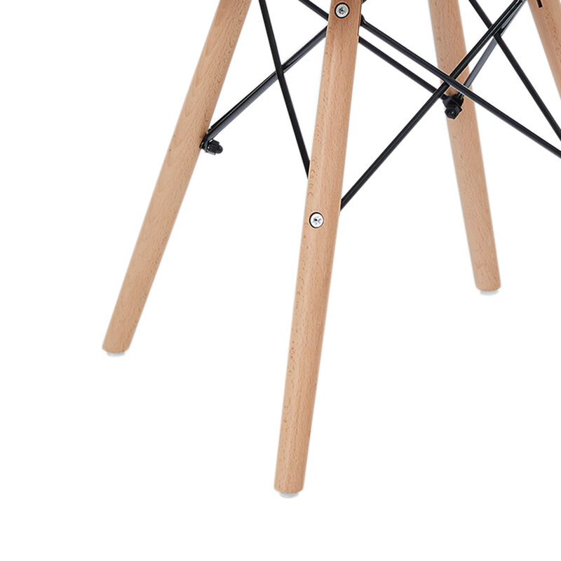 Teamson Home - Allan Plastic Side Dining Chair with Wood Legs Set of 2 image number 2