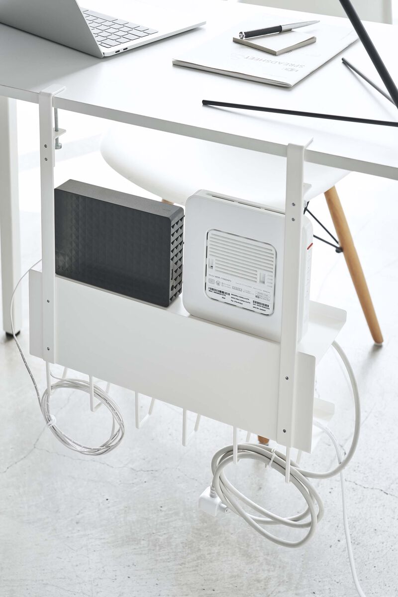 Under-Desk Cable & Router Storage Rack