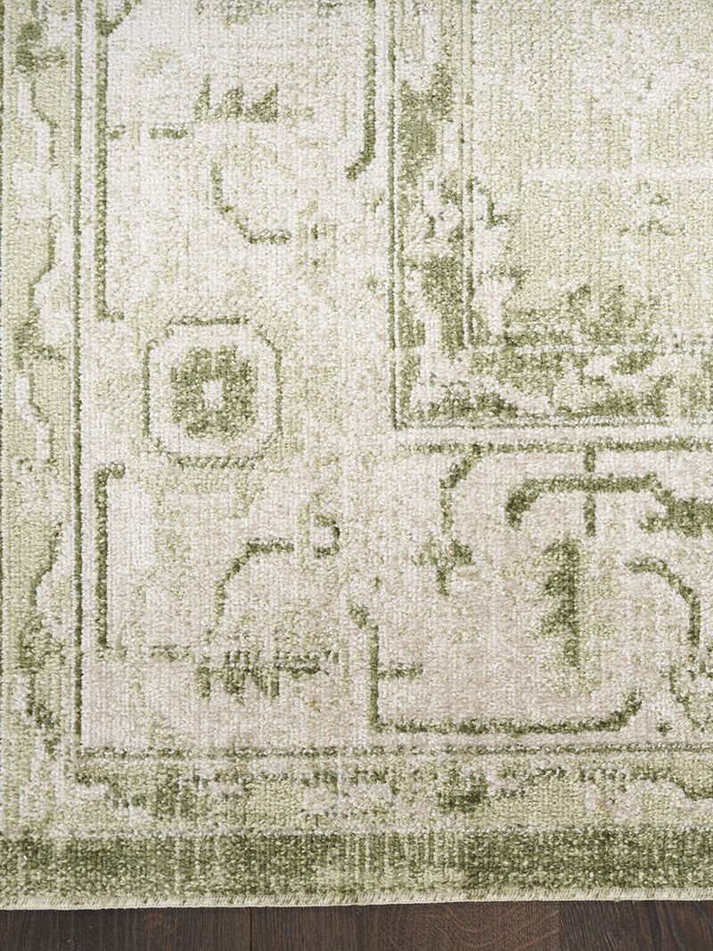 Astra Machine Washable ASW11 Ivory/Green 3'3" x 5' Rug