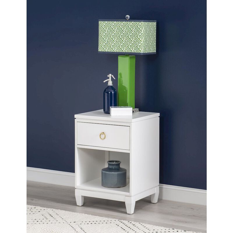 Legacy Classic Summerland Open Nightstand with Drawer, Outlets, and USB Ports