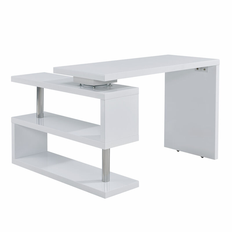 Corner Writing Desk with Storage – Functional Home Office Table