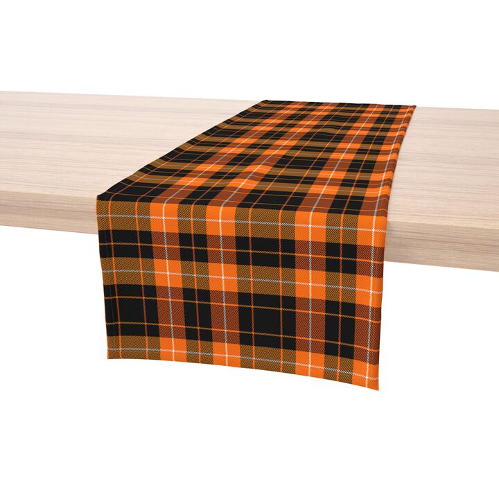 Fabric Textile Products, Inc. Table Runner, 100% Cotton, Halloween Plaid