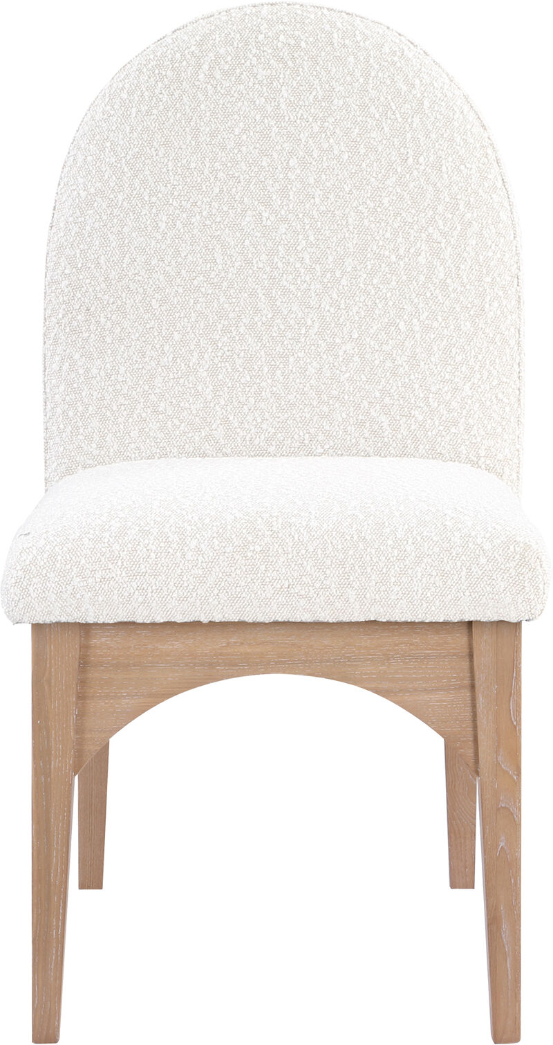 Meridian Furniture Waldorf Cream Boucle Fabric Dining Chair image number 3