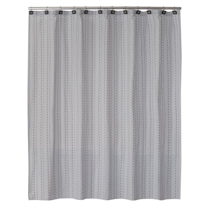 Saturday Knight Ltd Hopscotch High Quality Easily Fit And Ultra Durable Everyday Use Shower Curtain - 72x72", Gray