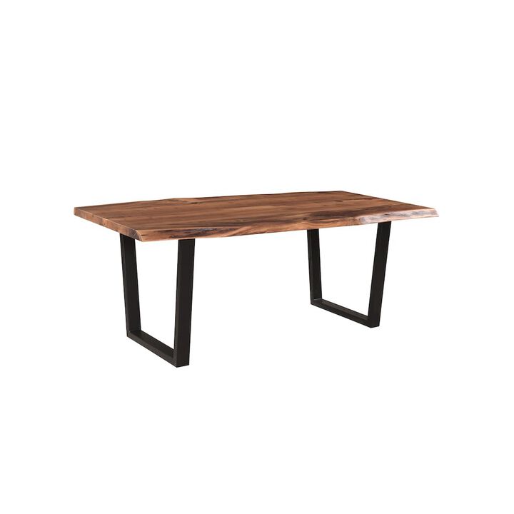 Taran Designs Oren 78 Live Edge Solid Wood Dining Table