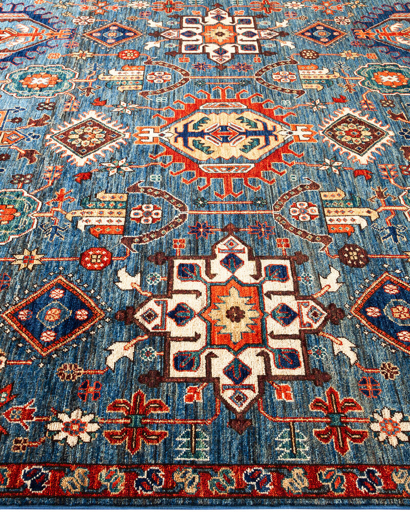 Serapi, One-of-a-Kind Hand-Knotted Area Rug  - Light Blue, 6' 5" x 9' 8" image number 4
