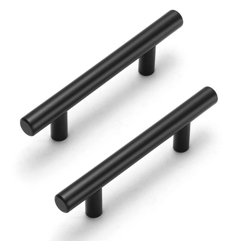 Estmoon 45 Pack 3 Inch Cabinet Pulls Matte Black Cabinet Handles Drawer Pulls Stainless Steel Black Drawer Handles Kitchen Cabin