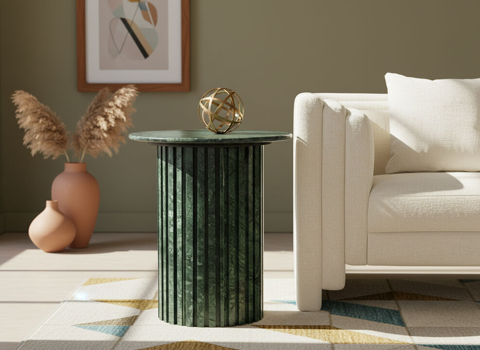 Meridian Furniture Genoa Green End Table