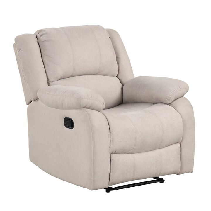 Lexicon Fairview Textured Manual Recliner in Oatmeal