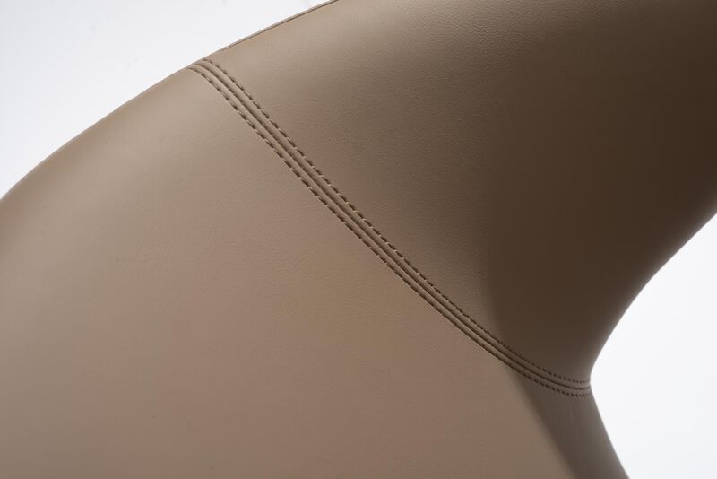 HomeRoots Light Brown Faux Leather Wing Back Dining Side Chair image number 5