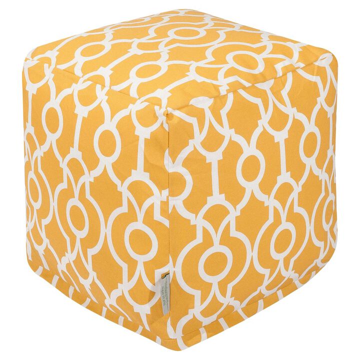 Majestic Home Goods Cube Pouf Athens Citrus