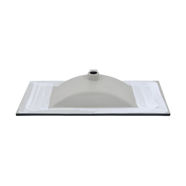 36" Ceramic Vanity Top with Single Faucet Hole in Matte Black