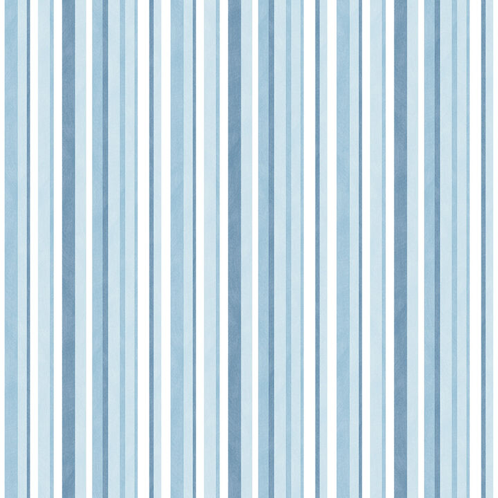 Just 4 Kids 2 Washed Striped Blue Wallpaper G56502