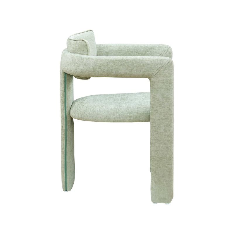 Meridian Furniture Brenda Mint Chenille Fabric Dining Chair, Set of 2