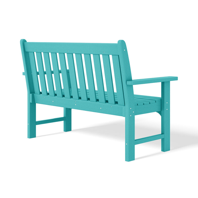 WestinTrends Outdoor 2-Person All-Weather HDPE Front Porch Garden Bench image number 4