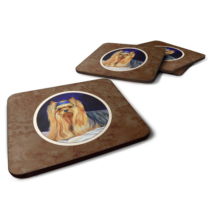 Caroline's Treasures 7157FC Yorkie Foam Coasters (Set of 4), 3.5, Multicolor
