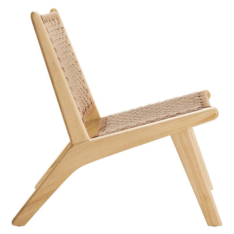 Saoirse Woven Rope Wood Accent Lounge Chair image number 3