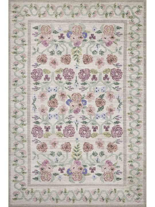 Rosa RSA-01 Ivory 3''9" x 5''6" Rug by Rifle Paper Co.
