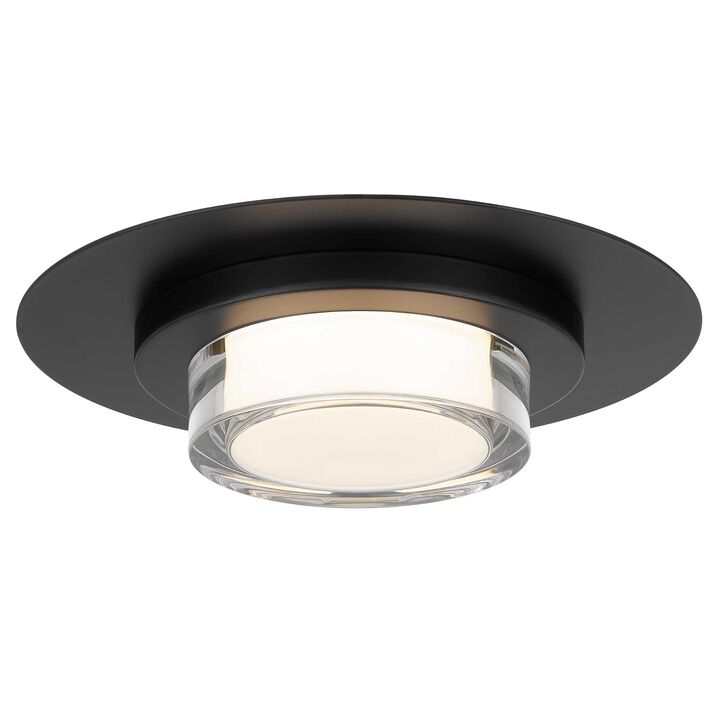 Plate Round 12 inch Black LED Flush Mount