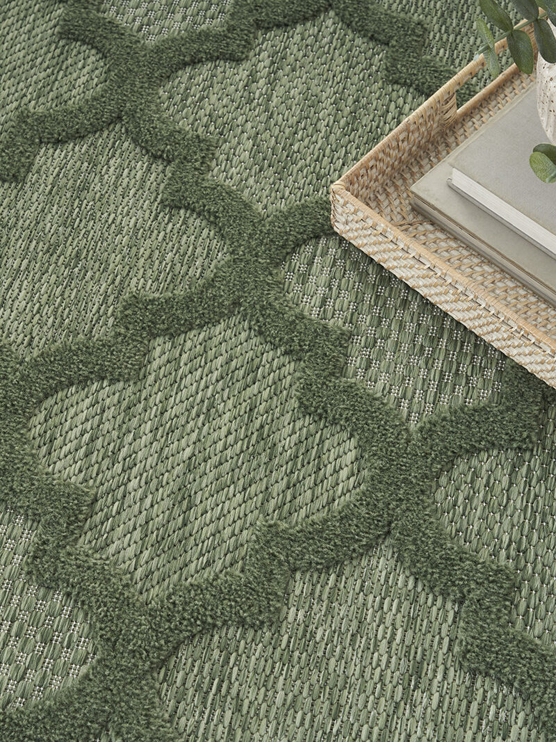 Easy Care NES01 Green 6' x Round Rug