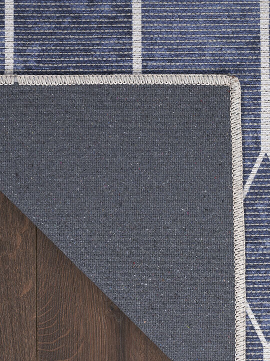 Machine Washable Series 1 SR107 Navy 2'2" x 8' Rug
