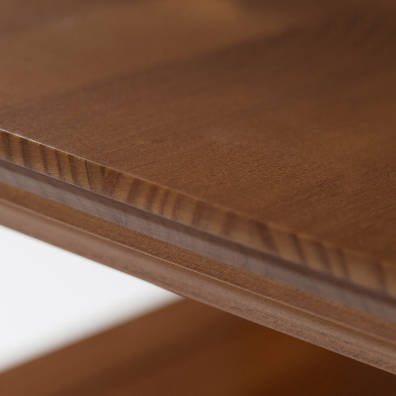 Acadian SOLID WOOD 19 inch Wide Square Transitional End Table in Light Golden Brown