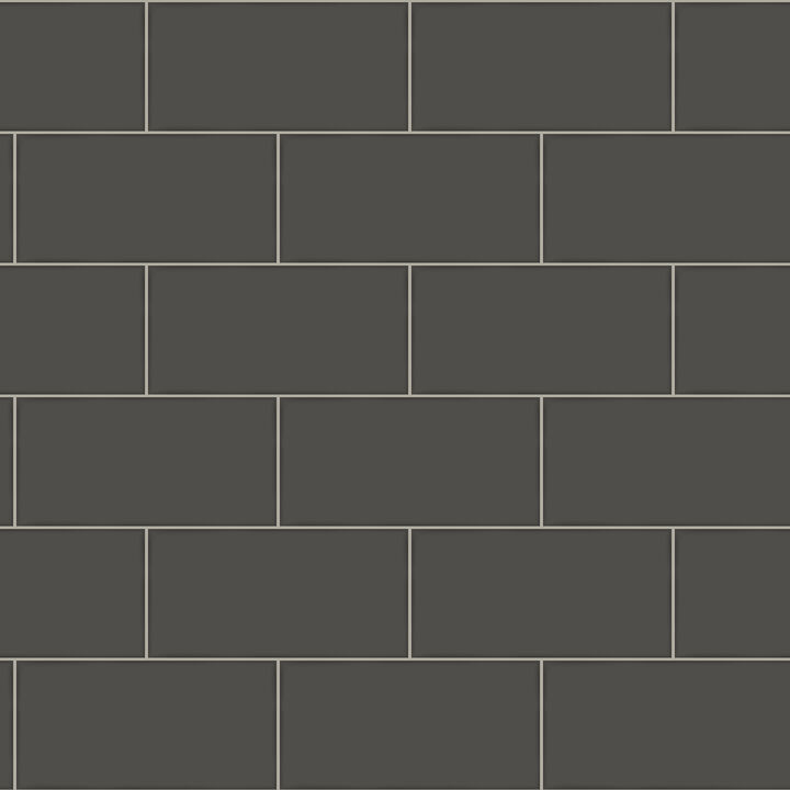 Freedom Black Subway Tile Wallpaper (Set of 2)