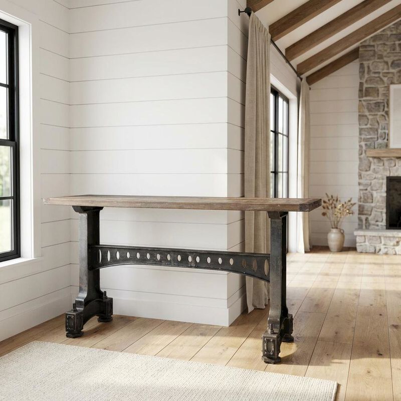 Starlight Canyon Home Rustic Industrial Console Table, Entryway Accent Table for Living Room,Gray image number 4