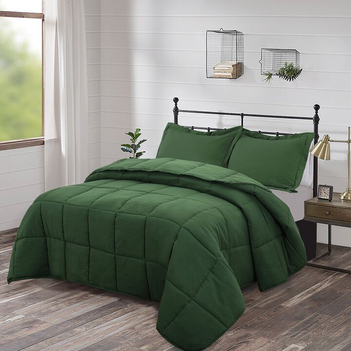 3-Piece Double-Sided Comforter Set – Microfiber Bedding Ensemble