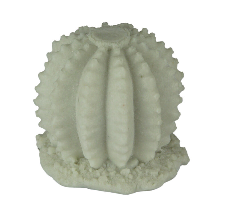 White Sandstone Finish Ball Cactus Statue Small image number 0