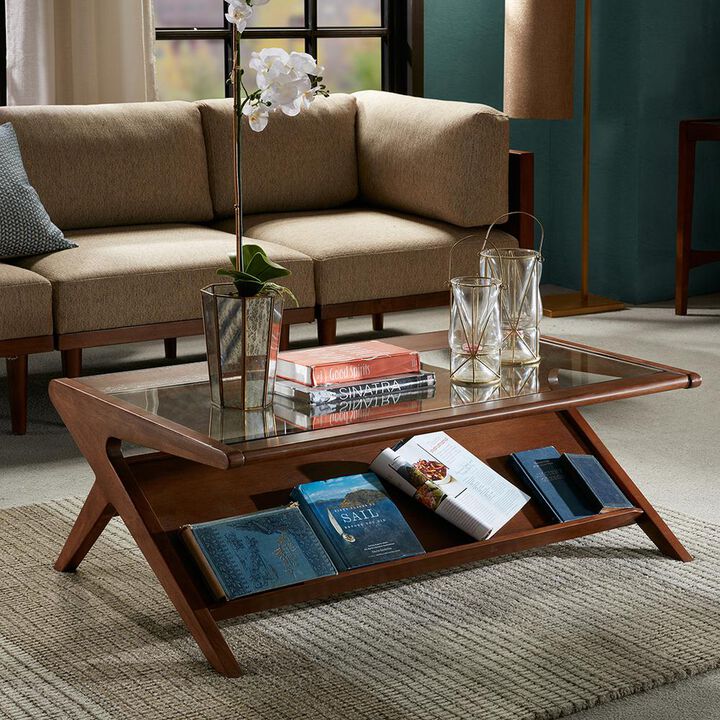 INK+IVY Rocket Coffee Table  w/Tempered Glass