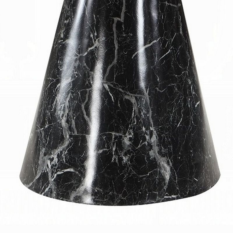 Olivia Dining Table, Pedestal Base, 48 Inch Round Black Faux Stone Top image number 2