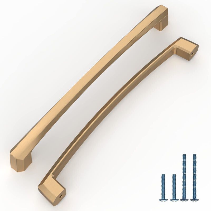 KNOKLOCK 10 Pack 7 Inch(177mm) Kitchen Cabinet Handles Champagne Bronze Cabinet Pulls Kitchen Cabinet Hardware Drawer Pulls for