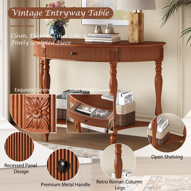 Muxtur Half Moon Console Table image number 4