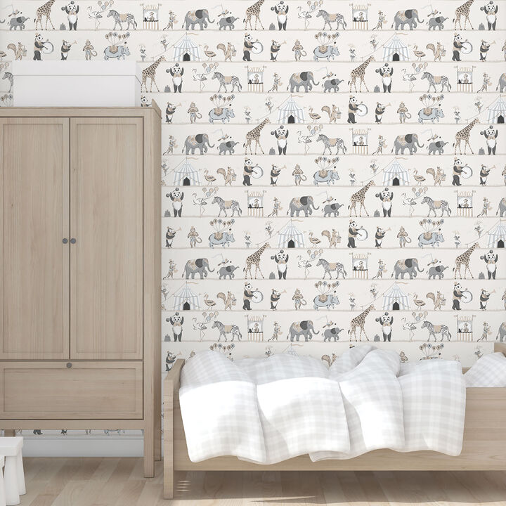 Just 4 Kids 2 Circus Parade Beige Wallpaper G56547