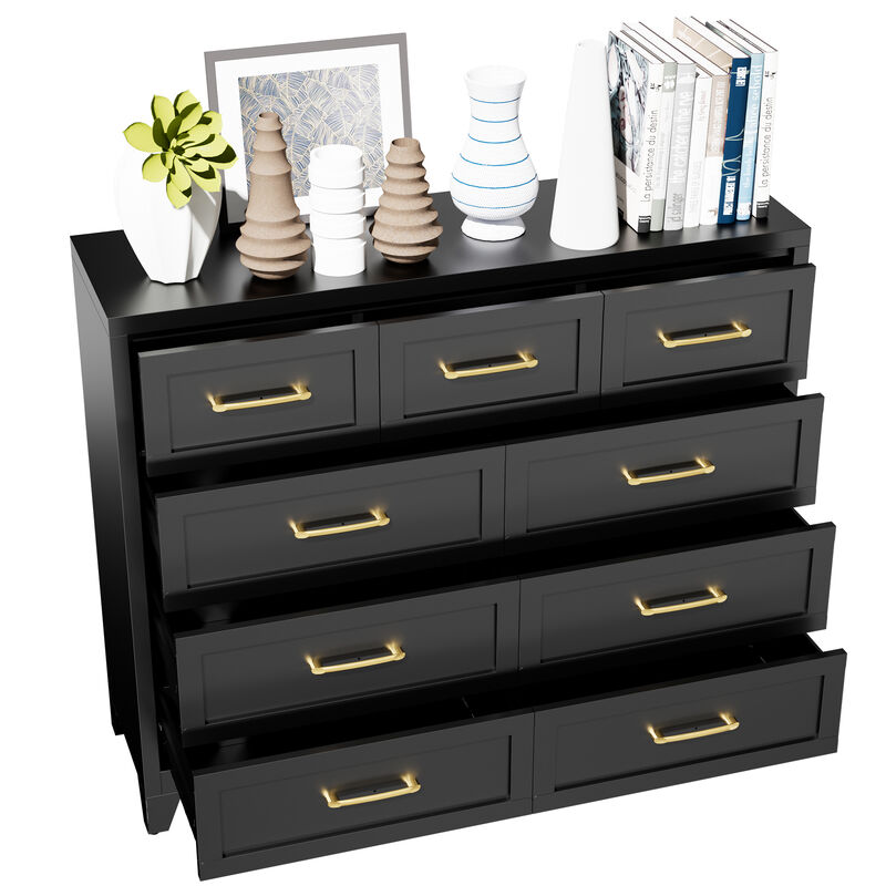 Kankes  9-Drawer Metal Dresser image number 2