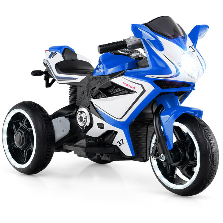 Mini 6V Electric Motorbike for Kids with LED Lights for Outdoor Play