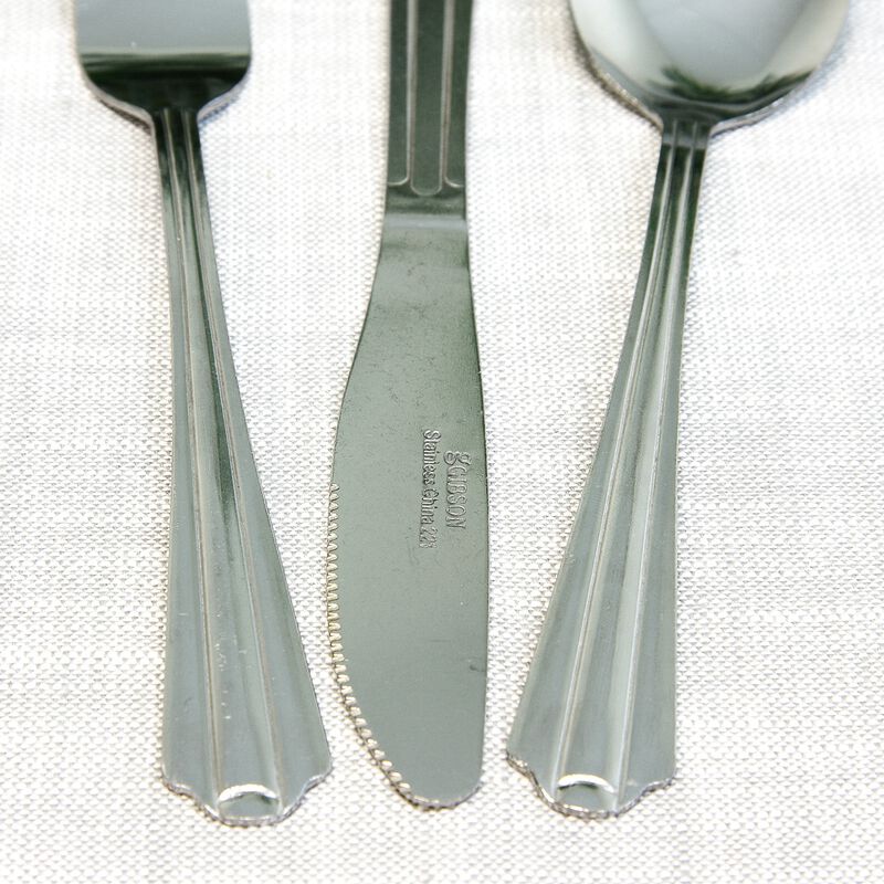 Gibson Home Classic Canberra 45 Piece Stainless Steel Flatware Set image number 4