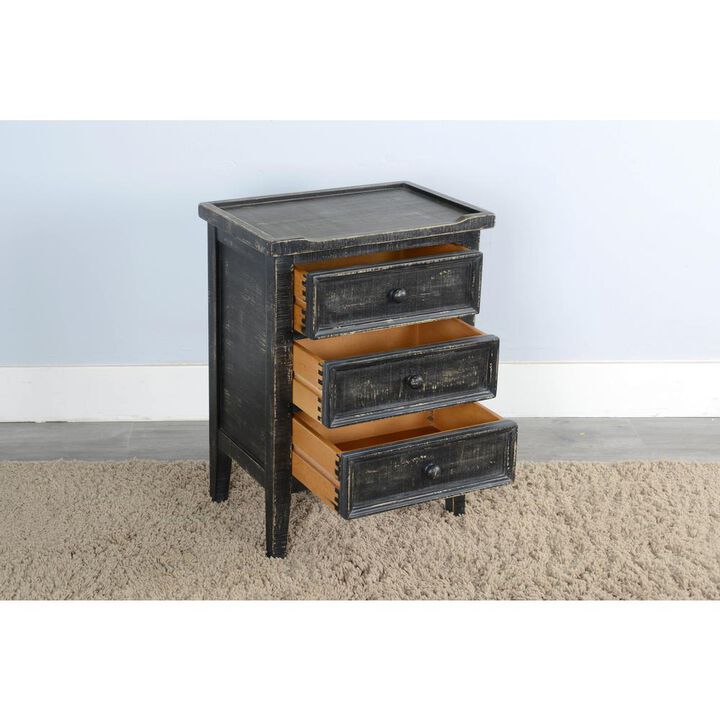 Sunny Designs Black Sand End Table