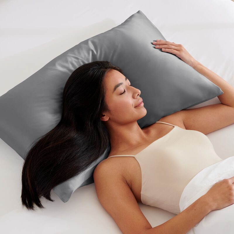 100% Mulberry Silk Pillowcase Set for Hair and Skin with Zipper Closure image number 2
