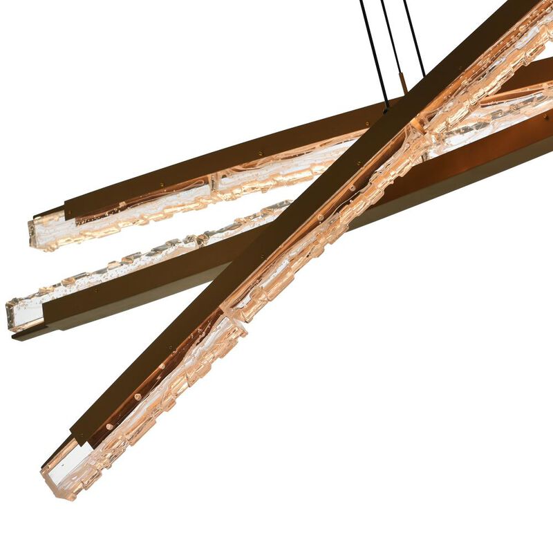 Saber Integrated LED Brass Chandelier