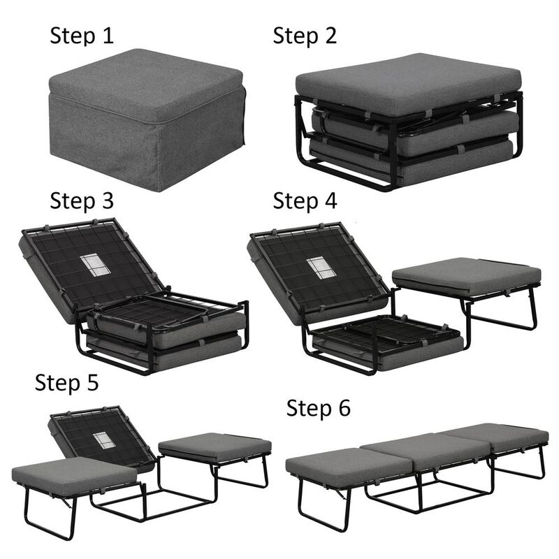 Convience Concept, Inc. Folding Bed Ottoman Coffee Table