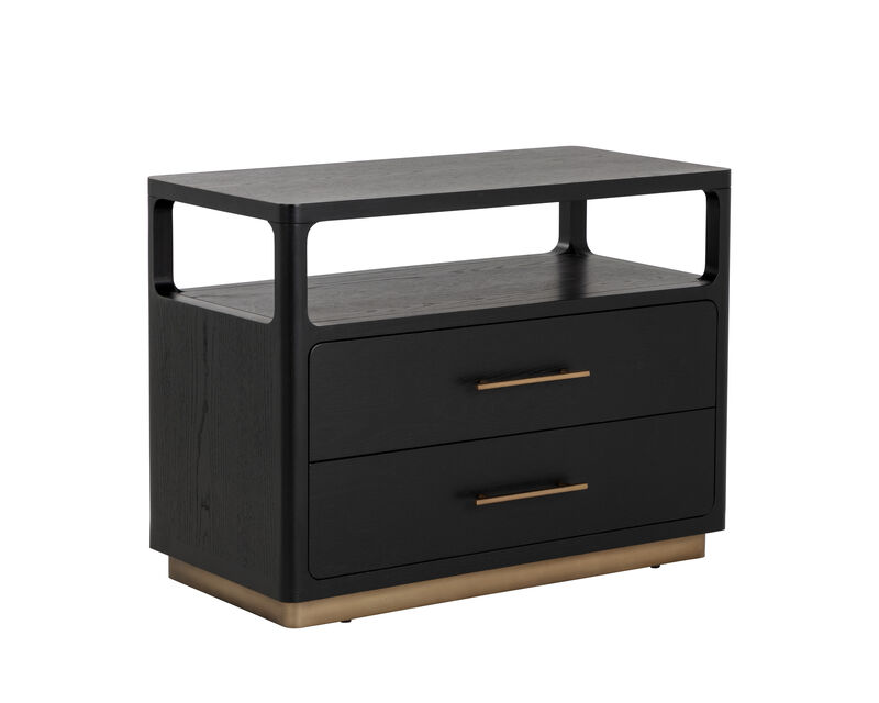Danette Black Nightstand